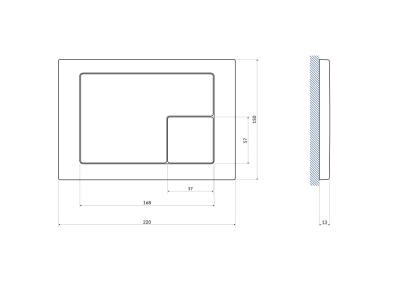 Клавиша смыва CERSANIT Corner