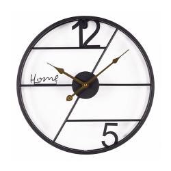 Часы настенные 40 см, металл.черный /4101-001/Рубин/