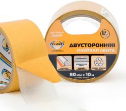 Скотч тканевый AVIORA двухсторонний 50 мм 10 м 