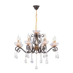 Люстра ЛАЙТ СФЕРА 4456/8 CF+FG Черный, золото