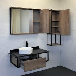 Зеркальный шкаф COMFORTY Лиссабон 90*70 см