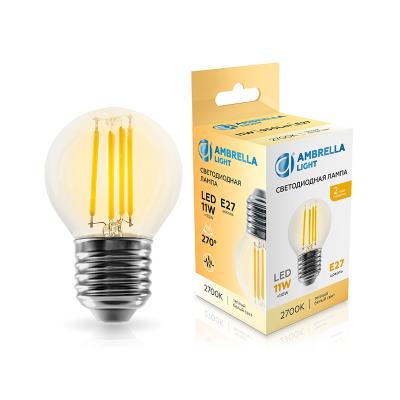 Лампа LED AMBRELLA Filament 11W/E27/2700К шар 451123