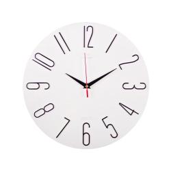 Часы настенные 30см Классика бел.- черн. /3010-001/Рубин/