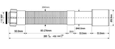 Труба гибкая MCALPINE MRMF5-045 раздвижная