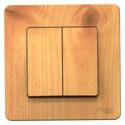 Переключатель SYSTEME ELECTRIC Blanca 2 клавиши ясень BLNVS106605