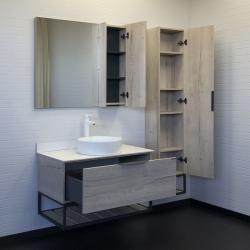 Тумба с раковиной COMFORTY Порто 90 дуб дымчатый