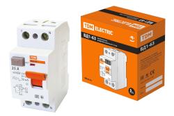 Устройство защитного отключения TDM ВД1-63 2P 25 A 30 мA