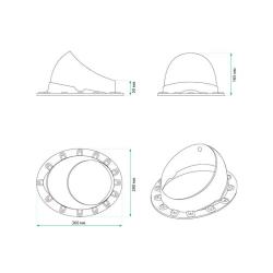 Элемент проходной для гибкой черепицы KROVENT Base-VT Seam RAL 8017 125/150 мм