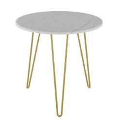 Журнальный стол Рид Голд 530 Белый мрамор
