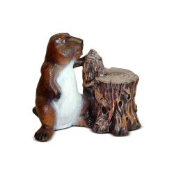 Фигурка для водоема Бобер с пнем