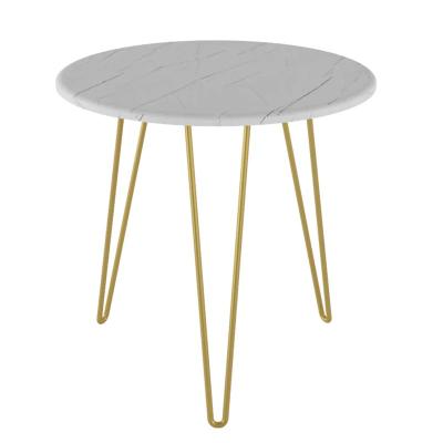 Журнальный стол Рид Голд 530 Белый мрамор