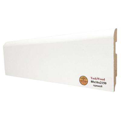 Плинтус ламинированный TECKWOOD Белый прямой 2150*80*16 мм