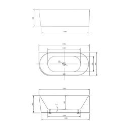 Ванна акриловая VINCEA VBT-402 170*80 см правая /с/п щелевой/