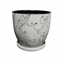 Горшок керамический САДЫ АУРИКИ Серый 2,4 л