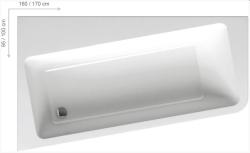 Ванна акриловая RAVAK 10° 170 левая
