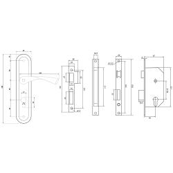 Замок врезной PALLADIUM AL 1613 CP Хром