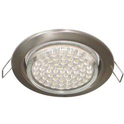 Светильник встраиваемый ECOLA сатин/хром FS53H4ECB