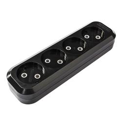 Колодка TDM 4 гнезда черный