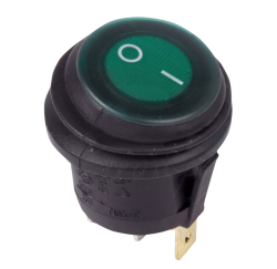 Выключатель клавишный REXANT Mini RWB-214 зеленый 36-2573