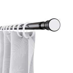 Карниз для ванной FORA черный 120-220 см 