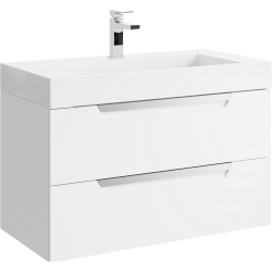 Тумба с раковиной AQWELLA Cube 90 белый