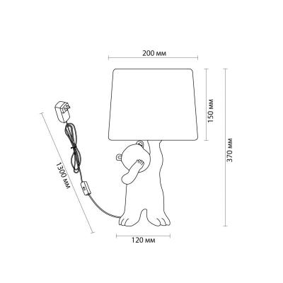 Настольная лампа ODEON Bear 5662/1T Черный