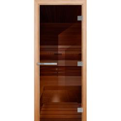 Дверь для бани DOORWOOD Эталон Лайт бронза левое 1900*700 мм