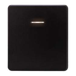 Выключатель KRANZ Round 1 клавиша с подсветкой проходной оникс KR-78-0716-3