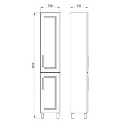 Пенал АСБ-МЕБЕЛЬ София 35*190 см
