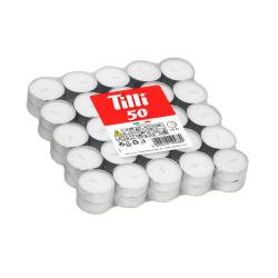 Свечи чайные 50шт в гильзе /Tilli/