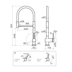 Смеситель для кухни OMOIKIRI Kanto 2 Plus-SB LG 4994461