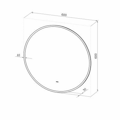 Зеркало КОНТИНЕНТ Portal 60 см