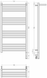 Полотенцесушитель СУНЕРЖА Богема 3.0 1П правый 1000*500 мм 31-5807-1050