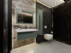 Тумба с раковиной LA FENICE Elba 100 серо-зеленый 