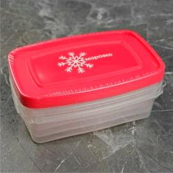 Набор контейнеров Морозко 0,7л, 3шт/Полимербыт/