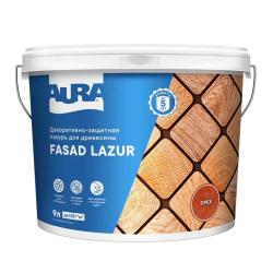 Лазурь декоративно-защитная AURA Fasad Lazur Орех 9 л