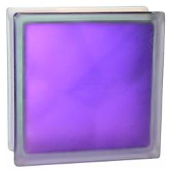 Стеклоблок основной GLASS BLOCK Волна окрашенный в массе фиолетовый матовый