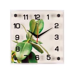 Часы настенные 25*25 см "Фикус" /252-051/Рубин/