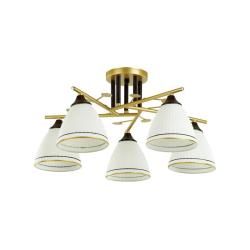 Люстра ODEON Becky 4544/5C Матовое золото, черный, белый