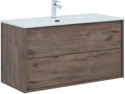 Тумба с раковиной AQUANET Lino 100 дуб велингтон 