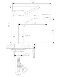 Смеситель для умывальника ORANGE AP54-301
