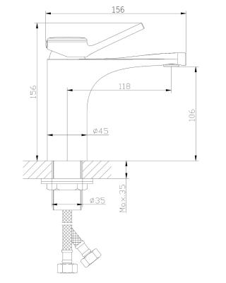 Смеситель для умывальника ORANGE AP54-301 Смеситель для умывальника ORANGE AP54-301