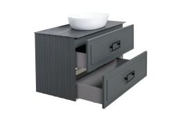 Тумба LA FENICE Cubo Twin 100 серо-зеленый Granit Black Olive Light Lappato