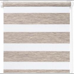 Рулонная штора АС МАРТ День-Ночь Вудэн Бежево-серый 48*160 см