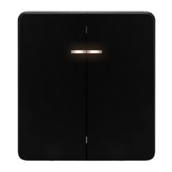 Выключателя KRANZ Round 2 клавиши с подсветкой оникс KR-78-0714-3