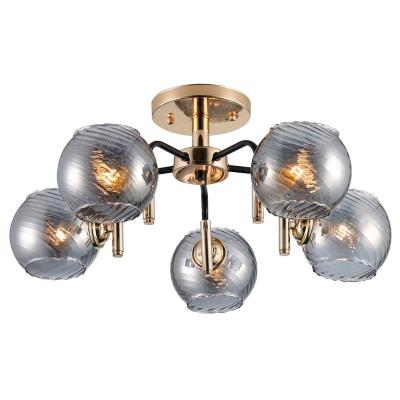 Люстра ЛАЙТ СФЕРА 00598/5 Gold+black Черный, золото