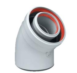 Отвод коаксиальный промежуточный 45° 60*100 мм