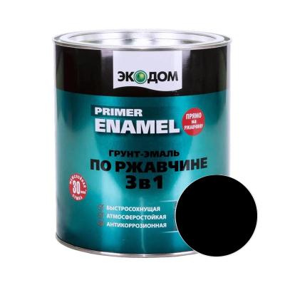 Грунт-эмаль ЭКОДОМ Черный 2,2 кг