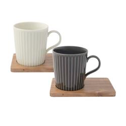 Набор кружек 2шт 380мл Время отдыха черн. бел. /Easy Life/