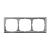Рамка SYSTEME ELECTRIC Art Gallery 3 поста алюминий GAL000303